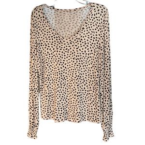 Maurices Animal Print Long Sleeve Blouse